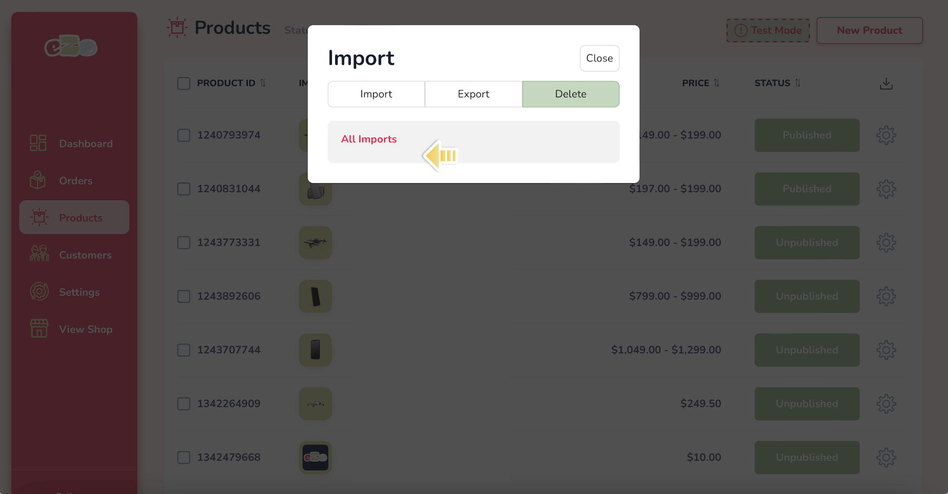 6. Product Delete - Select From List_lr