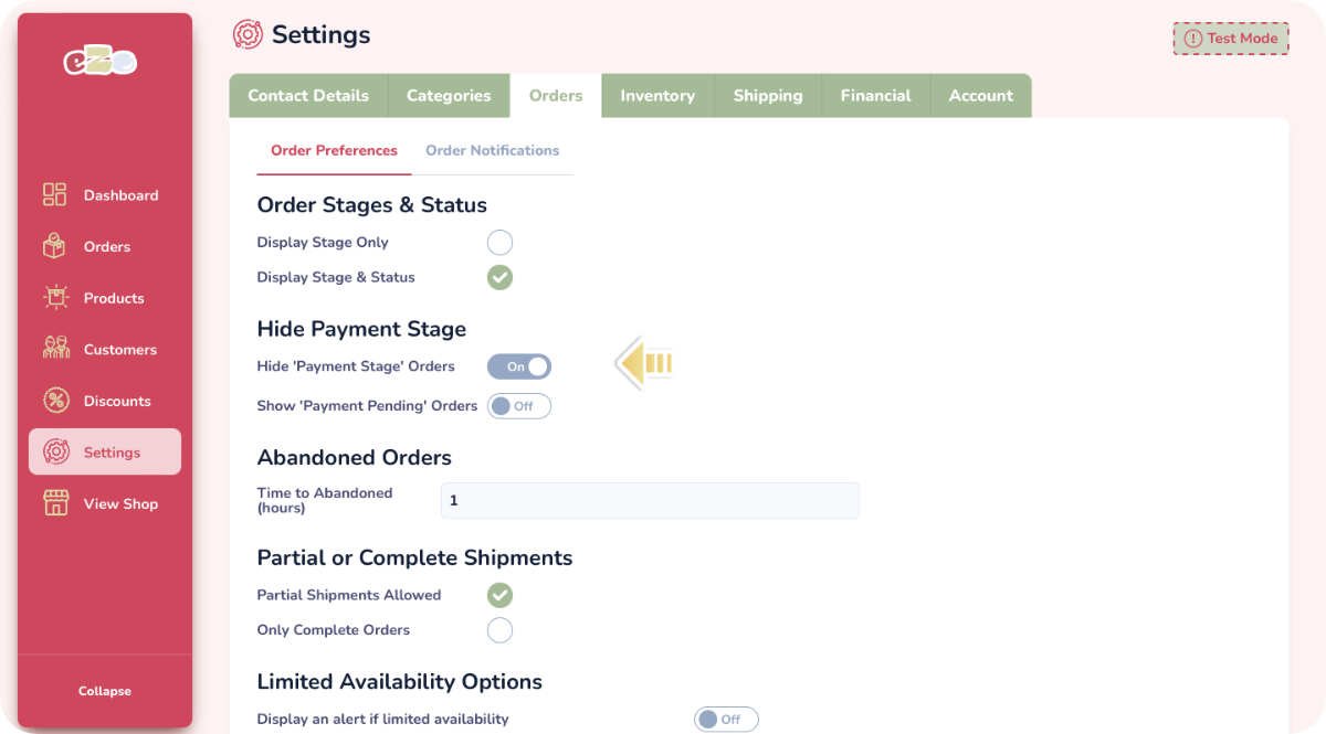 Hide Payment Stage